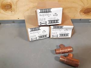 lot 479 image: NEW Lot of 30 1 x 34 x 34  NIBCO Copper Pressure Reducing Tees