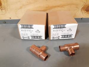 lot 477 image: NEW Lot of 20 1 x 34 x 34  NIBCO Copper Pressure Reducing Tees