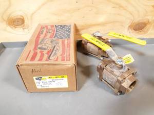 lot 474 image: NEW Lot of 2 Apollo 1-12 Brass Ball Valves - NPT Threaded Connection