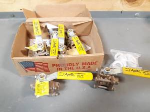 lot 472 image: NEW Lot of 6 Apollo 12 Brass Ball Valves - Solder Connection