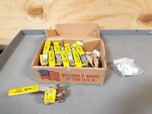 lot 465 image: NEW Lot of 8 Apollo 12 Brass Ball Valves - Solder Connection