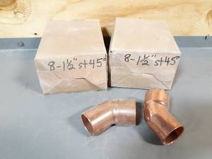 lot 458 image: NEW Lot of 16 1-12  NIBCO Copper Pressure Street 45° Elbows