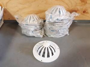 lot 569 image: NEW Lot of 17 Zurn 6 Plastic Dome Drain Covers