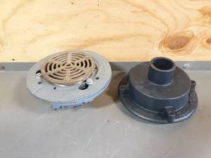 lot 583 image: NEW Lot of 2 NO-HUB Cast Iron Drain 2 w Clamp Collar