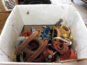 lot 614 image: Box Lot of Saddle Clamps 2 up to 8