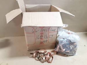 lot 620 image: NEW Large Lot of 200 CT Loop Pipe  Conduit Hangers 1-14 & 1-12