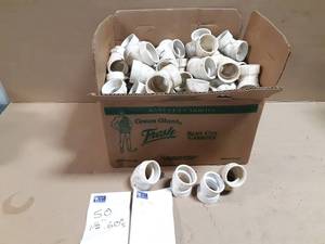 lot 640 image: Box of Approx. 100 60° & 22° DWV 1-12 PVC Fittings