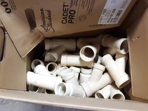 lot 658 image: Huge Box of Approx. 50 1-12 x 1-12 x 2 PVC DWV Wyes