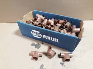 lot 685 image: Box of (60) 34 x 12 x 12  Copper Reducing Tees