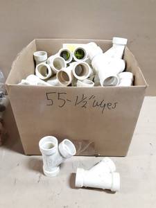 lot 726 image: Lot of (55) 1-12 PVC DWV Wye Fittings