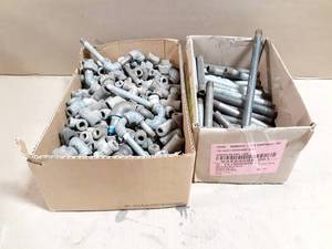 lot 735 image: Huge Lot of 14 NPT Galvanized Pipe Nipples & Fittings 1 to 6 - Boxes weigh about 40 LBS