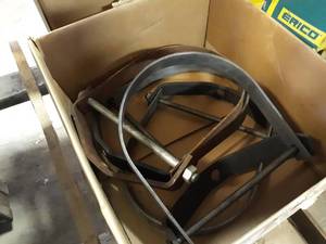 lot 781 image: Lot of (4) 10 Steel Pipe Hangers  Clevises