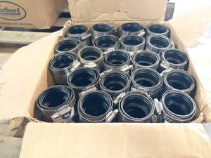 lot 783 image: NEW Box Lot of (100) No-Hub 1-12 Stainless Steel Clamps