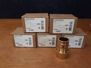lot 840 image: Lot of (5) Uponor ProPex Brass 2 Sweat Adapter - 2 PEX to 2 Copper