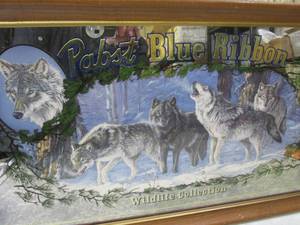 (F-3) Vintage Framed Pabst Blue Rib...