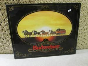 (F-3) Framed World Famous Budweiser...