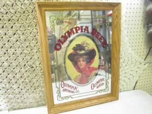 (F-3) Vntage Framed Olympia Beer Mi...