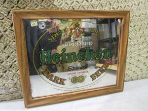 (RM5) Vintage Framed Heineken Speci...