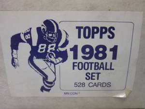 (C-4) Topps 1981 Football Set Playe...