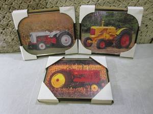 (CSB) Set of 3 Framed Tractor Pictu...