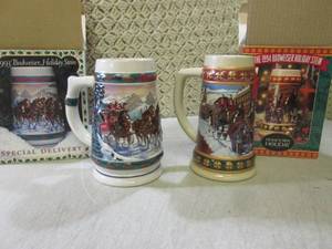(BSB) 2 Budweiser Holiday Ceramic S...