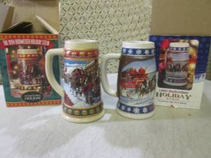 (BSB) 2 Budweiser Holiday Ceramic S...