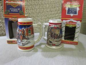 (BSB) 2 Budweiser Holiday Ceramic S...