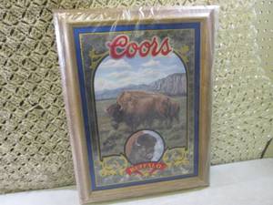(BSB) Vintage Coors Beer Wood Frame...