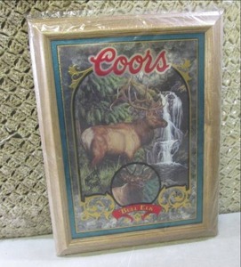 (BSB) Vintage Coors Beer Wood Frame...
