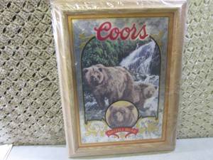 (BSB) Vintage Coors Beer Wood Frame...