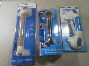(D-2) Lot of 3 Suction Cup Grab Bar...