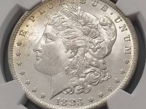 lot 12 image: 1883-O MORGAN SILVER DOLLAR MS64 NGC