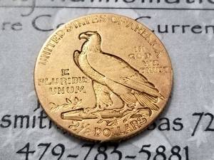 lot 17 image: 1908 US $2.50 GOLD INDIAN