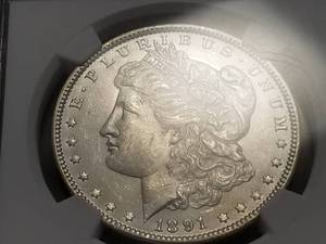 lot 29 image: 1891 MORGAN SILVER DOLLAR MS61 NGC