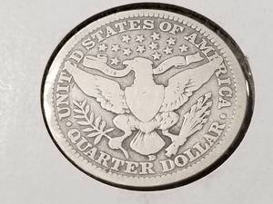 lot 44 image: 1916-D BARBER SILVER QUARTER