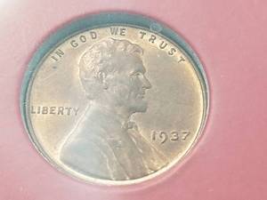 lot 45 image: 1937 US WHEAT CENT BU RED-BROWN
