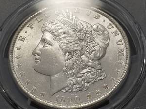 lot 47 image: 1890 MORGAN SILVER DOLLAR MS64 PCGS