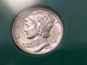 lot 59 image: 1942-D MERCURY DIME BU