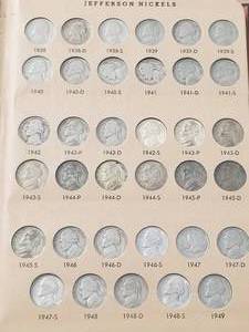 lot 09-A image: BOOK OF JEFFERSON NICKELS 1939-1990 INCLUDING PROOFS 1979-S TY2