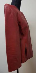 lot 60 image: Ann Taylor Red Leather Jacket