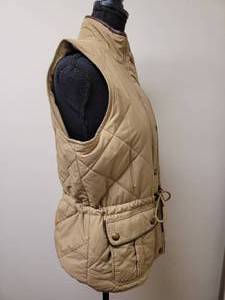 lot 241 image: New Ralph Lauren Quilted Vest with Faux Leather trim