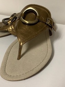 lot 106 image: Franco Sarto Gold Sandals (NEW)
