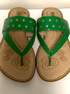 lot 124 image: BORN Sandals in a Lovely Shade of Green