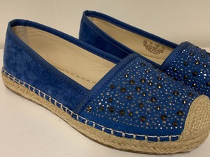lot 132 image: Fun Franco Sarto Blue Slip Ons