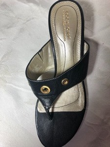 lot 93 image: Embellished Black Sandal Set