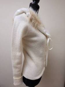 lot 284 image: New Karen Kane  Lambswool-Angora Blend Cardigan with Faux Fur Collar