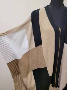 lot 298 image: New Rafaella Color-Block Zippered Cape