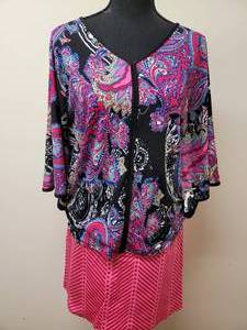 lot 327 image: Fun Jennifer Reale Design Golf Skirt & Colorful Paisley  Jon Den Top