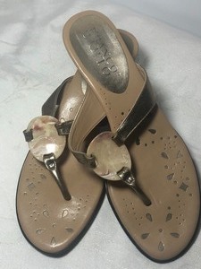 lot 98 image: Franco Sarto Slip-on Heeled Sandal & Lisa for Donald J. Pliner ankle-strap sandal