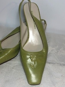 lot 172 image: Lime Green Bandalino Sling-Backs & Bandalino Slide-on Pumps